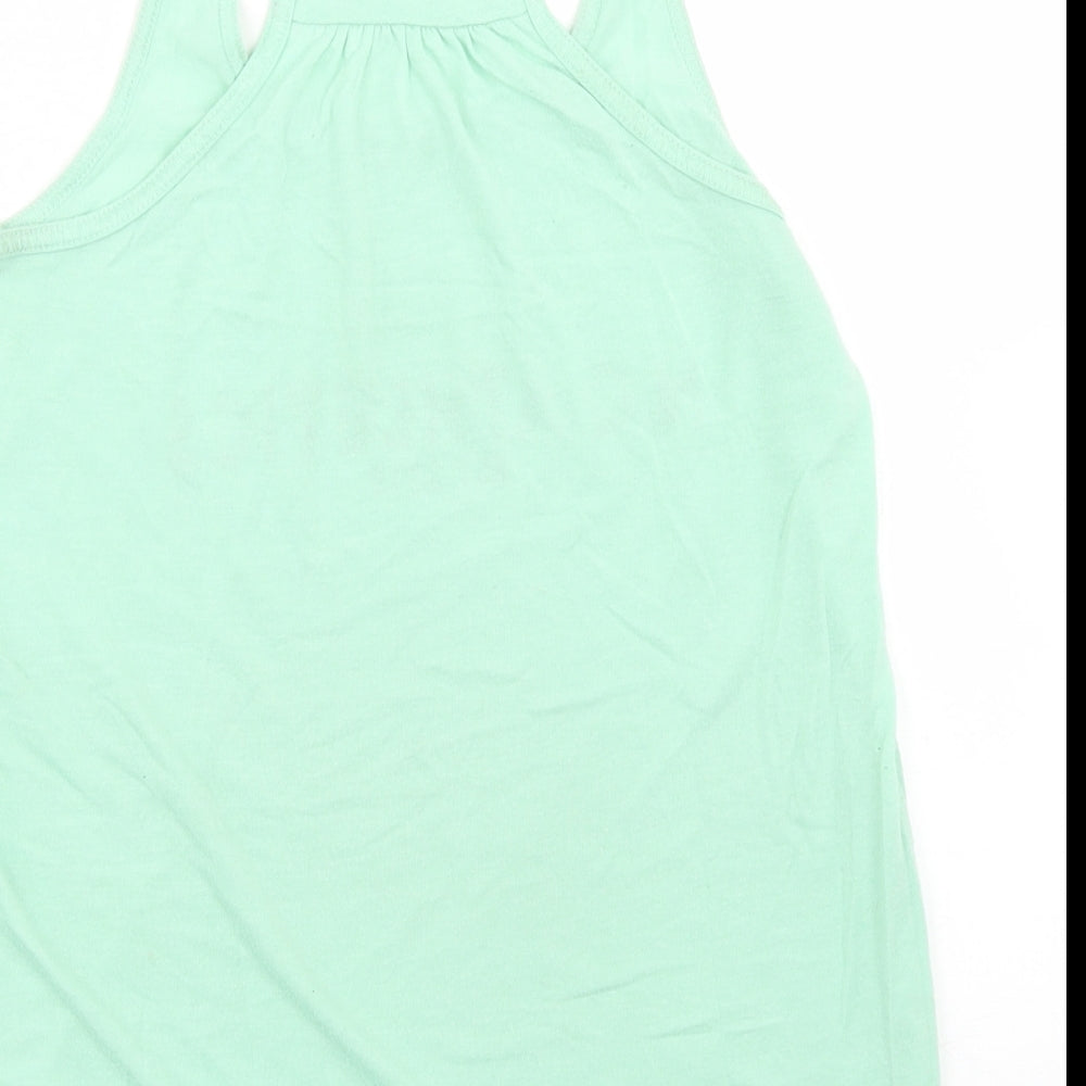 NC Athletics Womens Blue Polyester Basic Tank Size S Round Neck