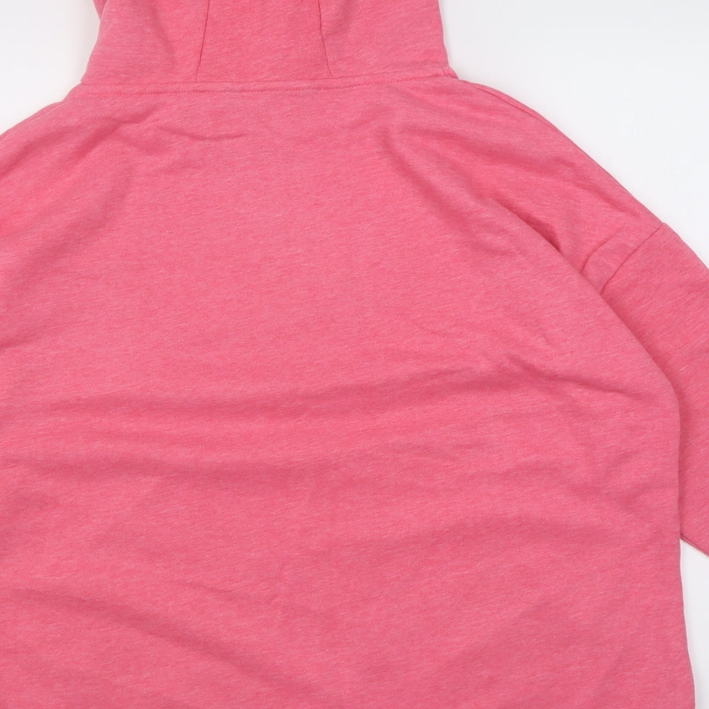 Dunnes Stores Womens Pink Cotton Pullover Hoodie Size M Pullover