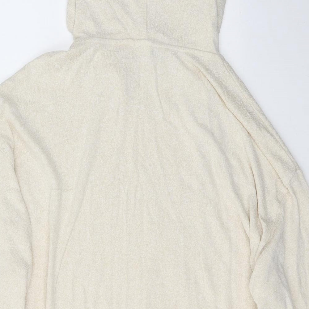 Lindex Womens Ivory Viscose Pullover Hoodie Size XL