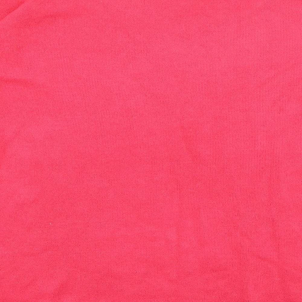 Primark Womens Pink Crew Neck Acrylic Pullover Jumper Size 10