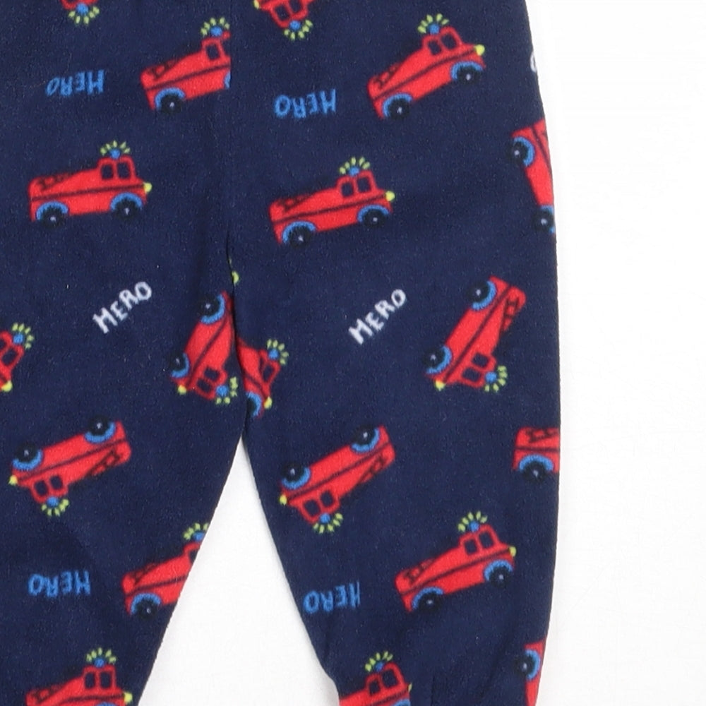Primark Boys Blue Solid Polyester Capri Pyjama Pants Size 6-9 Months