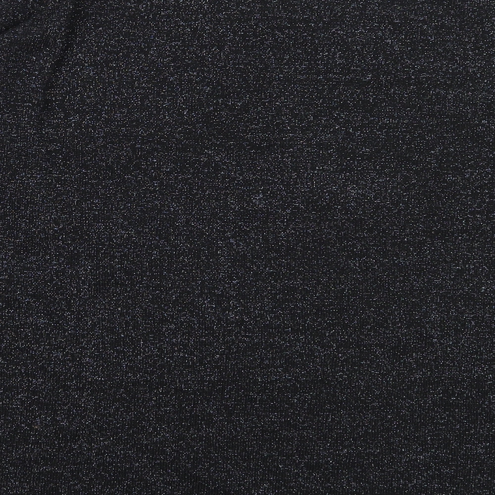 Bonmarché Womens Black Round Neck Viscose Pullover Jumper Size L