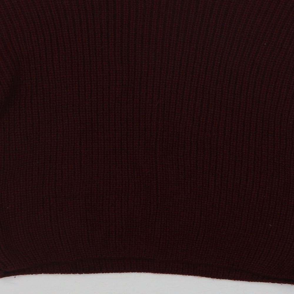 Primark Womens Purple Mock Neck Acrylic Pullover Jumper Size 8