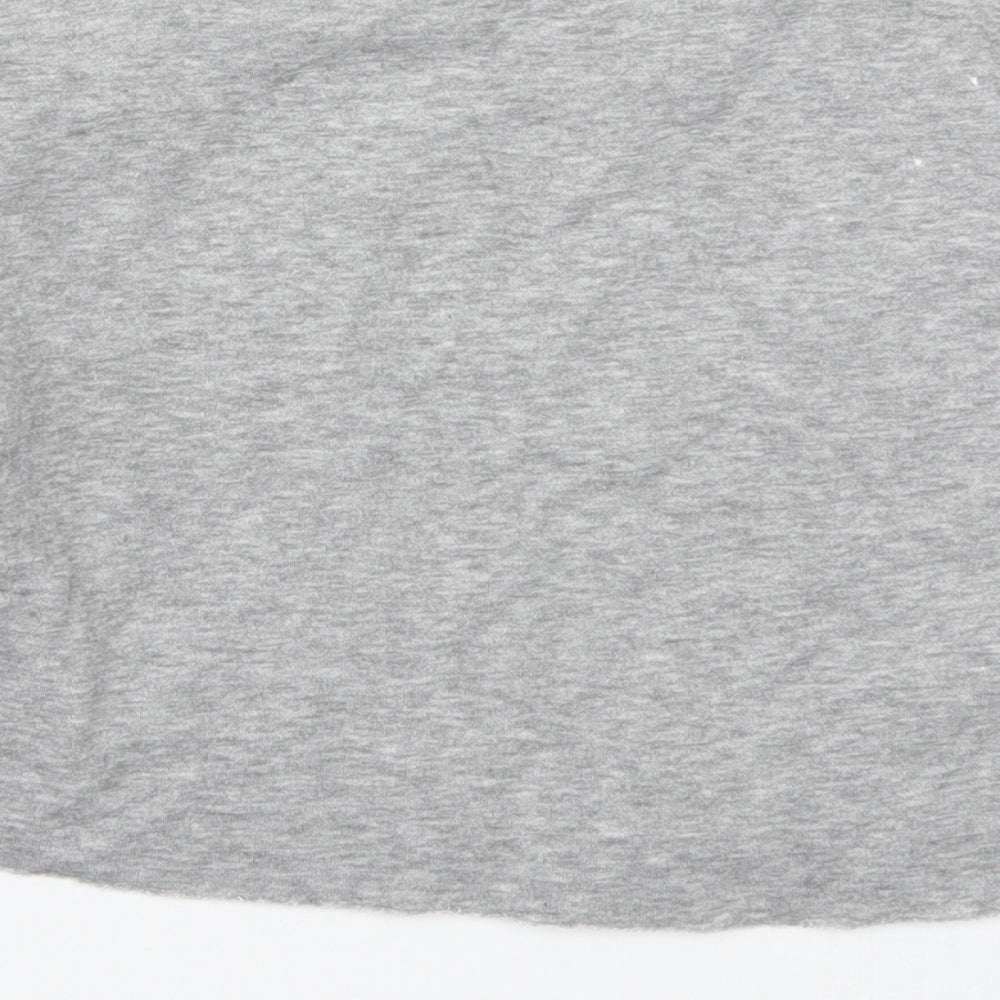 New Look Girls Grey Cotton Pullover Sweatshirt Size 9 Years Pullover - Girl Power