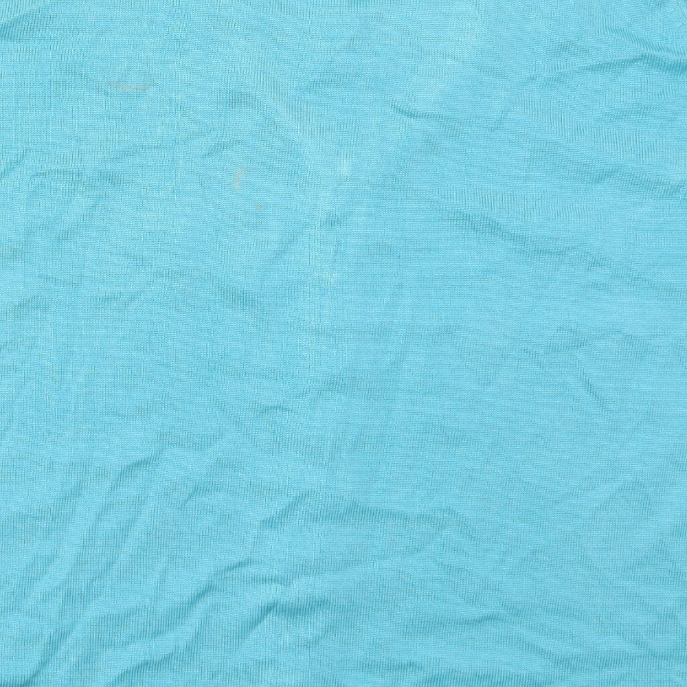 Bonmarché Womens Blue Round Neck Acrylic Pullover Jumper Size XL - Flower