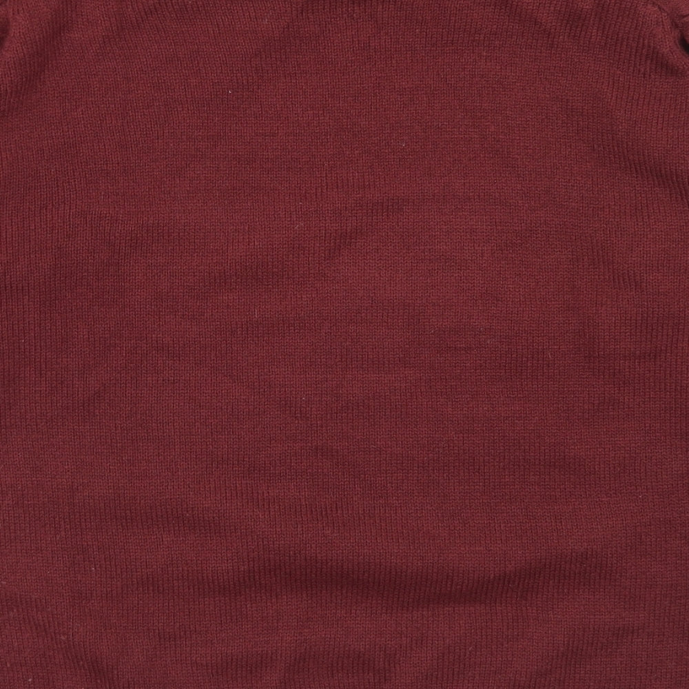 Papaya Womens Purple Crew Neck Acrylic Pullover Jumper Size M