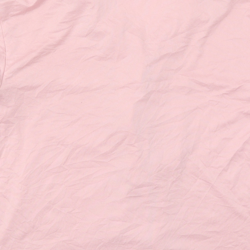 Flora Womens Pink Solid Viscose Top Pyjama Top Size S Button