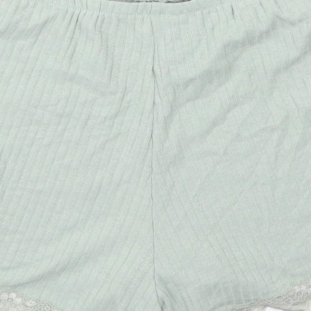 Dunnes Womens Green Polyester Sweat Shorts Size S L3 in Regular - Pyjama Shorts