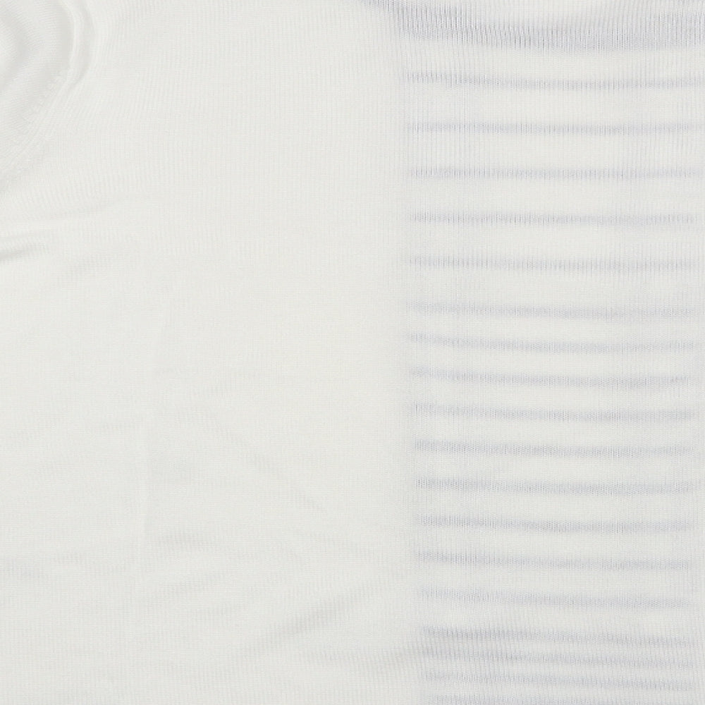 Annabelle Womens White Round Neck Acrylic Pullover Jumper Size XL