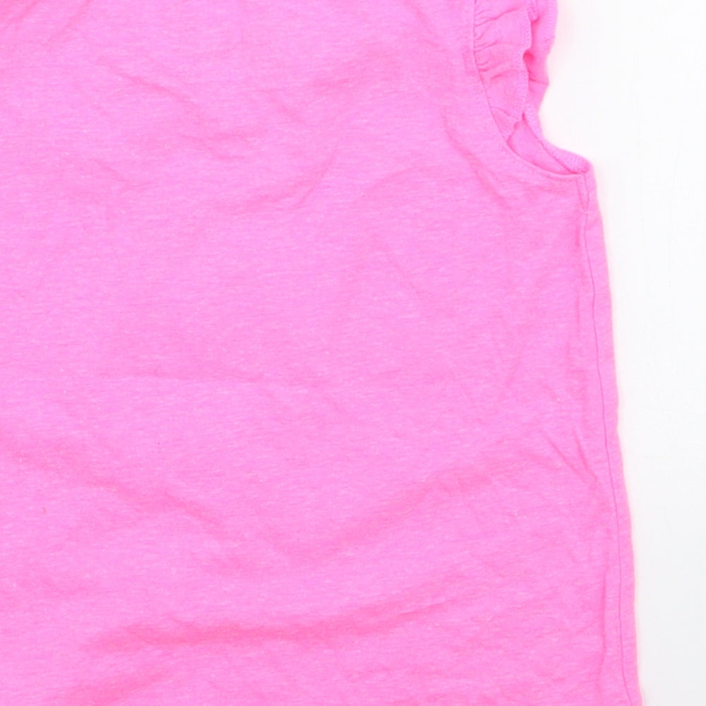 E-vie Girls Pink Polyester Jersey Tank Size 12-18 Months Round Neck Pullover - Girls Can Do Anything