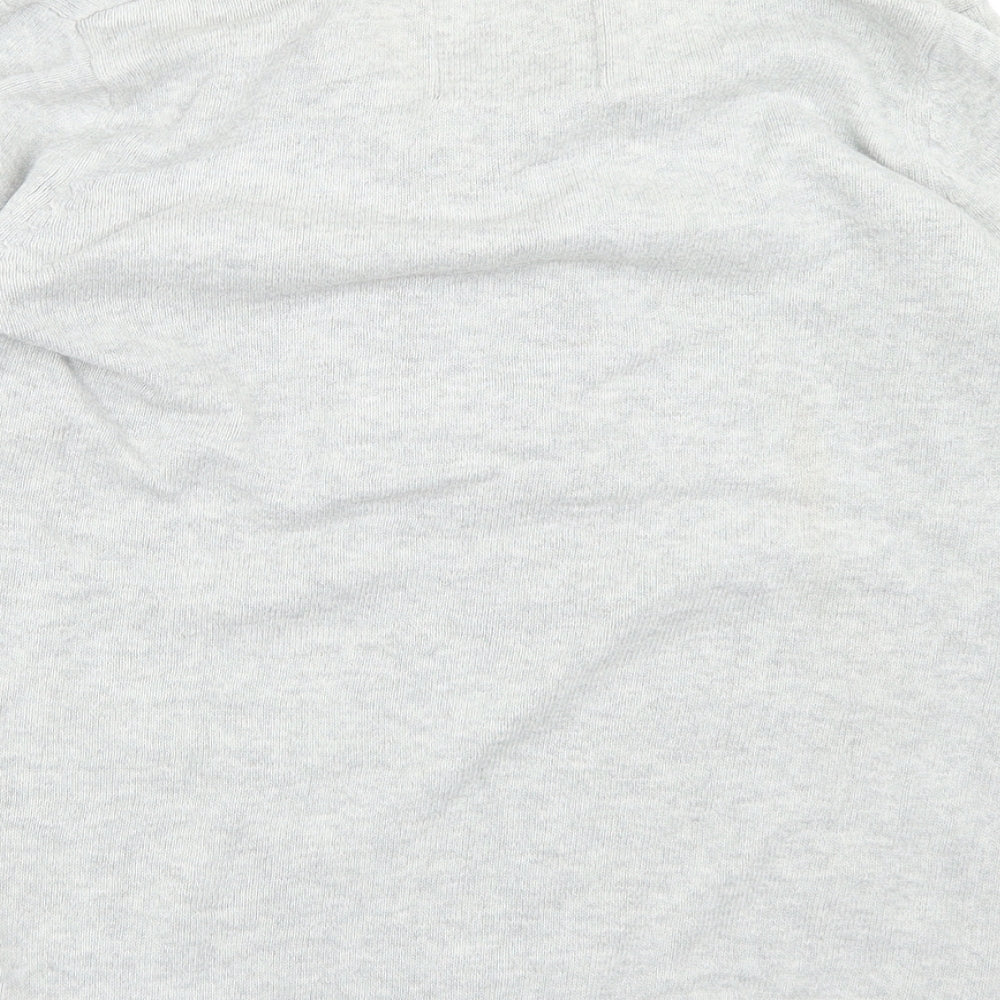 Esprit Womens Grey Collared Cotton Pullover Jumper Size M