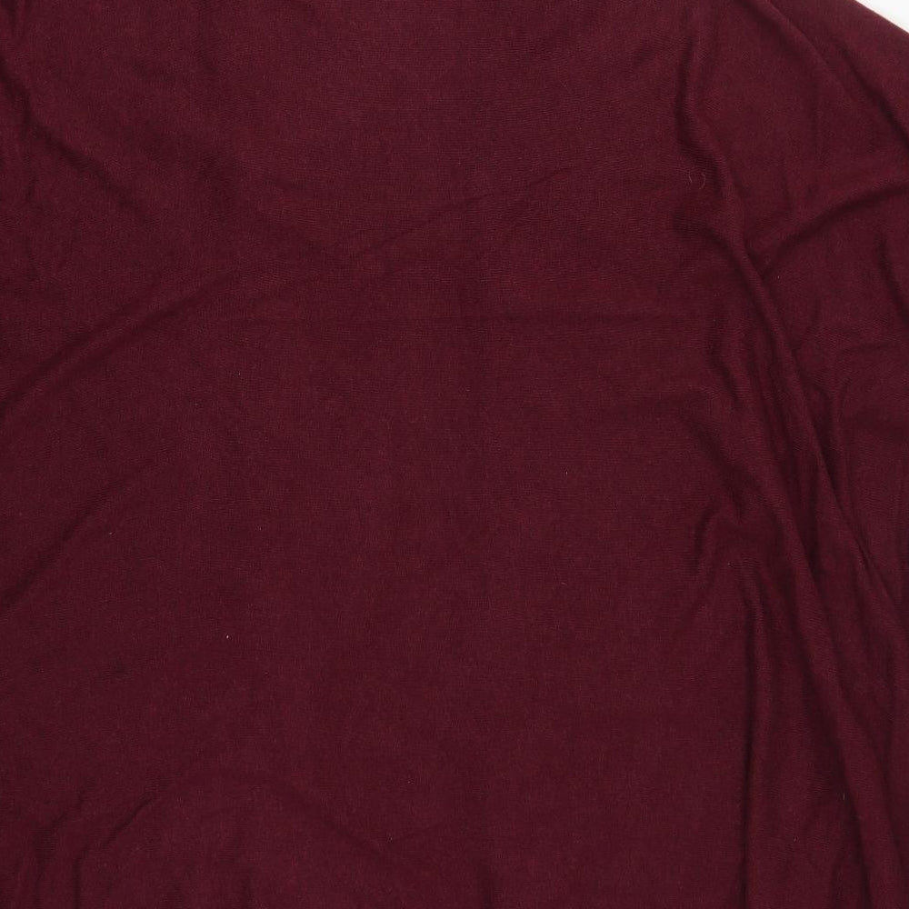 Next Womens Red V-Neck Viscose Cardigan Jumper Size XS