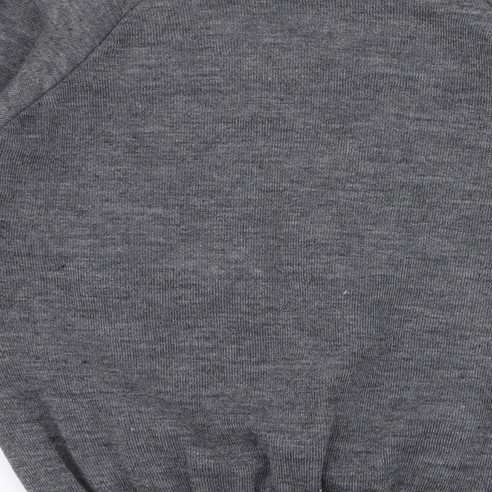 warnocks Mens Grey V-Neck Polyester Pullover Jumper Size S