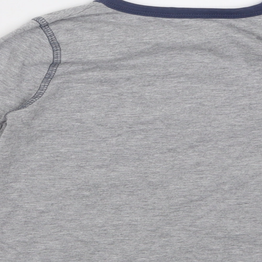 George Boys Grey Cotton Basic Casual Size 5-6 Years Collared Pullover