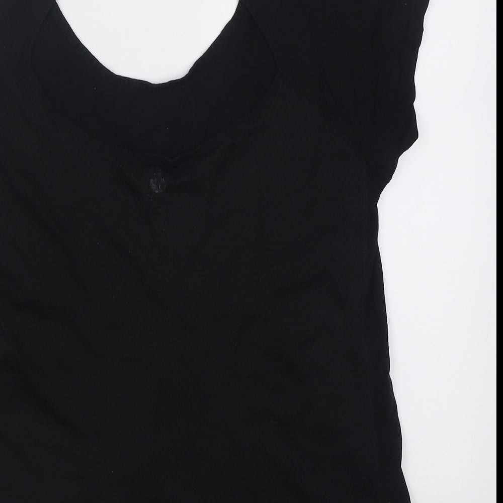 New Look Womens Black Modal Basic T-Shirt Size M Scoop Neck Pullover