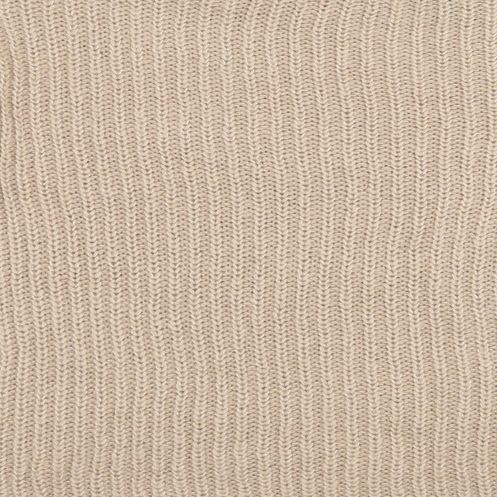 New Look Womens Beige Round Neck Acrylic Pullover Jumper Size M