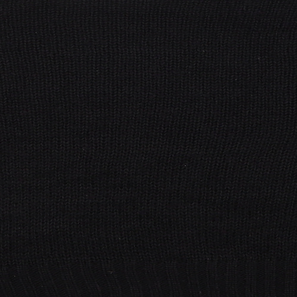 New Look Womens Black Roll Neck Acrylic Pullover Jumper Size S