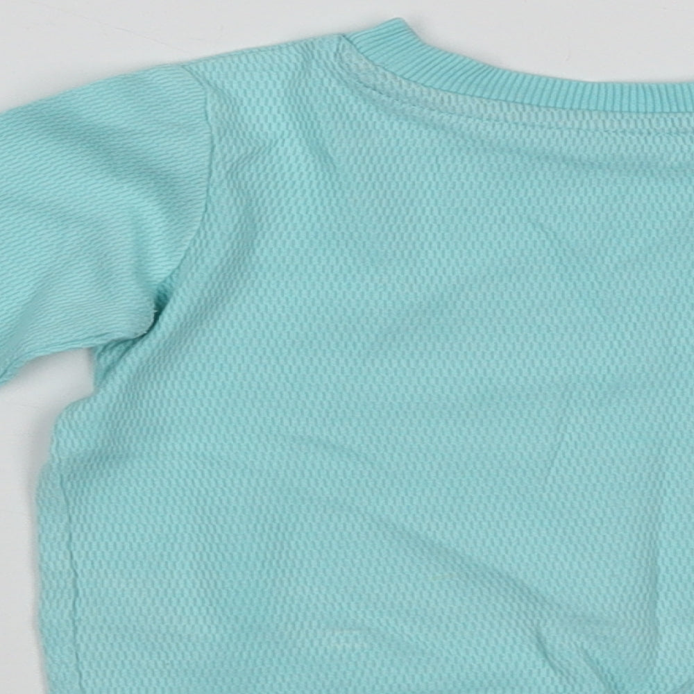 Dunnes Stores Baby Green Cotton Basic Polo Size 9-12 Months Crew Neck