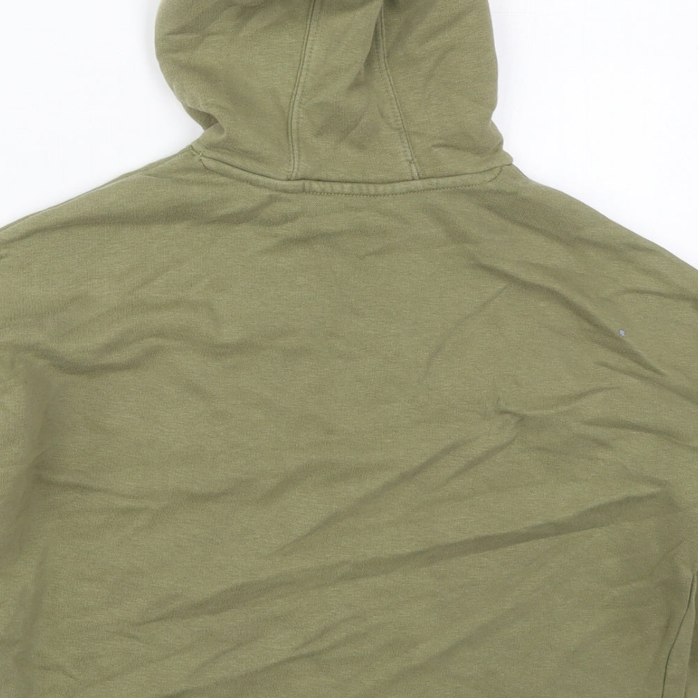 Marks & Spencer Girls Green Cotton Pullover Hoodie Size 9-10 Years Pullover