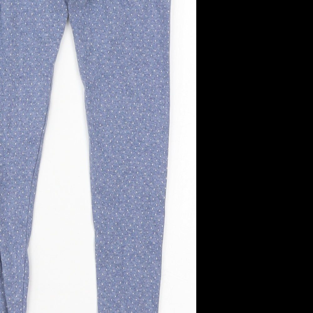 NEXT Girls Blue Polka Dot Cotton Carrot Trousers Size 11 Years Regular