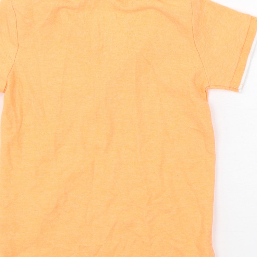 Dunnes Stores Boys Orange Polyester Basic Polo Size 2-3 Years Collared Pullover