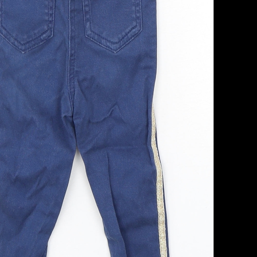 Matalan Girls Blue Cotton Capri Jeans Size 12-18 Months