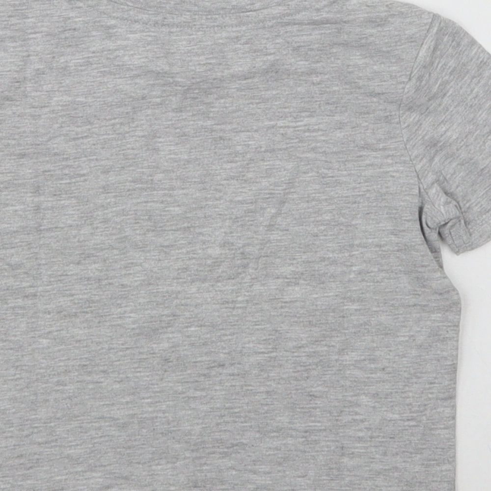 Very Baby Grey Cotton Basic T-Shirt Size 18-24 Months Crew Neck