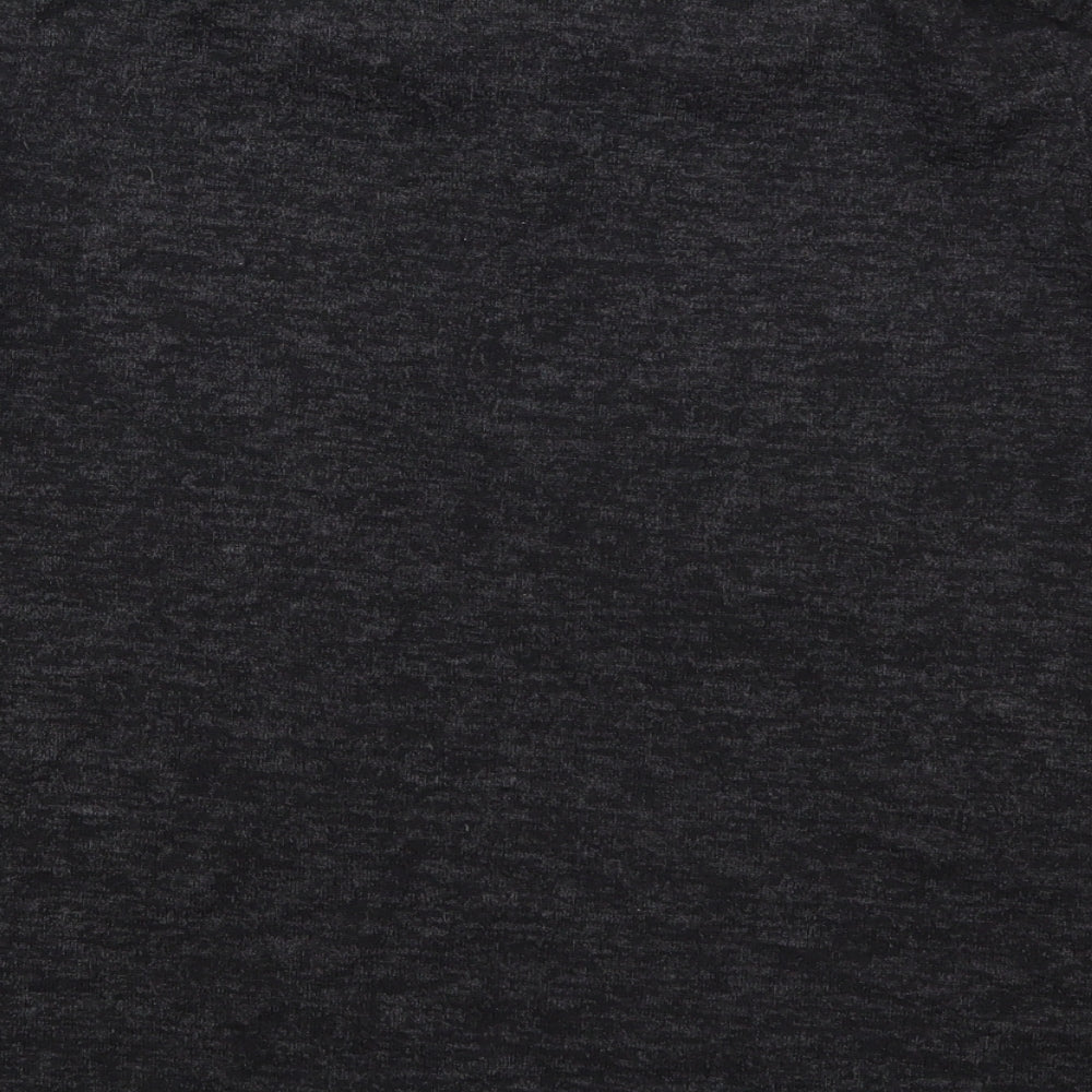 Classic Womens Grey Viscose Basic T-Shirt Size 14 Roll Neck