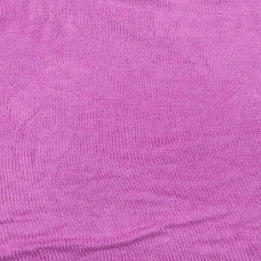 Bonmarché Womens Purple Mock Neck Acrylic Pullover Jumper Size L