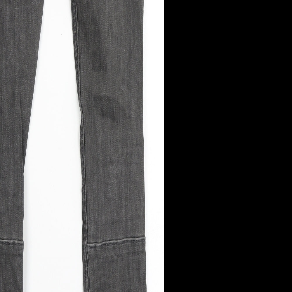 Zara Womens Grey Polyester Jegging Jeans Size 6 L29 in Regular Button
