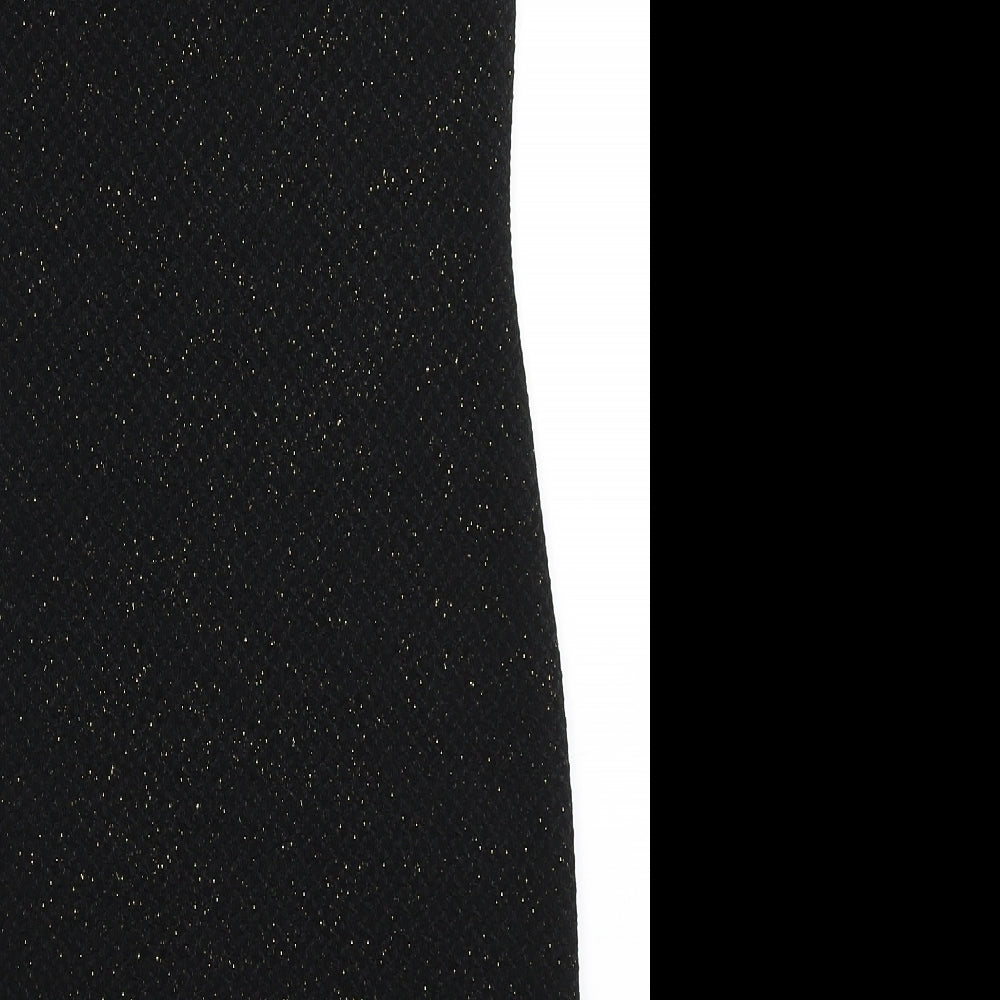 Gondola Blu Womens Black Polyester Bodycon Size S Round Neck Pullover