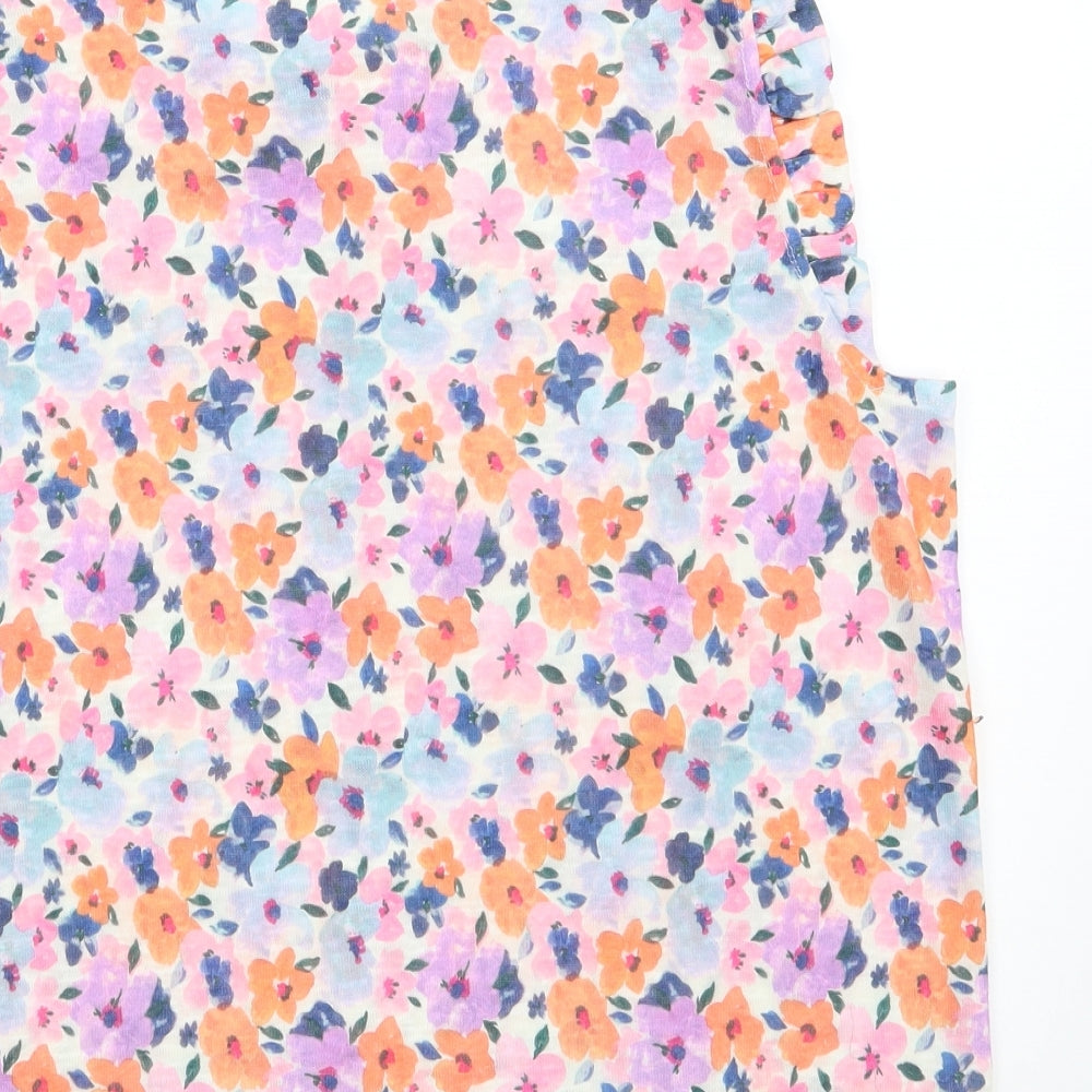 TU Womens Multicoloured Floral 100% Polyester Pullover Sweatshirt Size 14