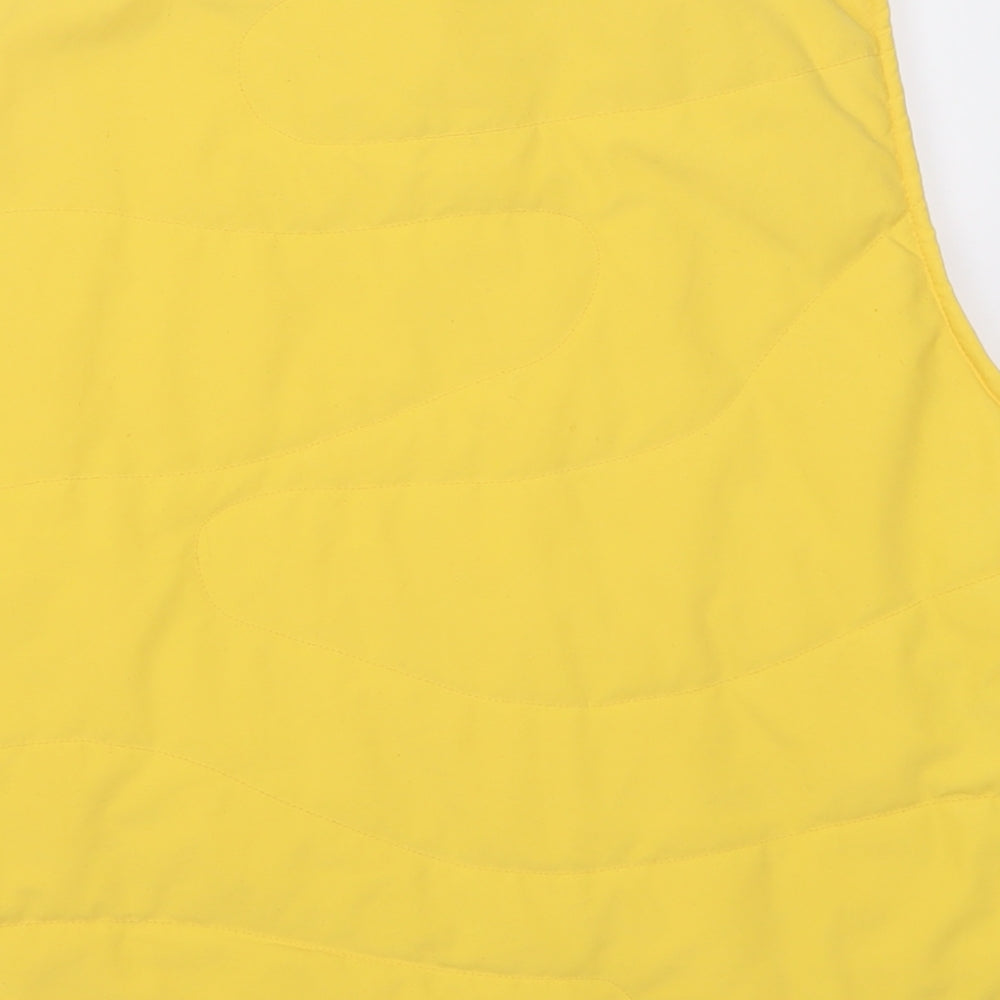 Equation Active Womens Yellow Polyester Basic Casual Size L High Neck Zip