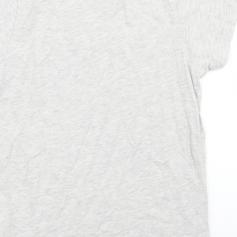 URBN DEPT Boys Grey Cotton Basic T-Shirt Size 10 Years Crew Neck - Skull