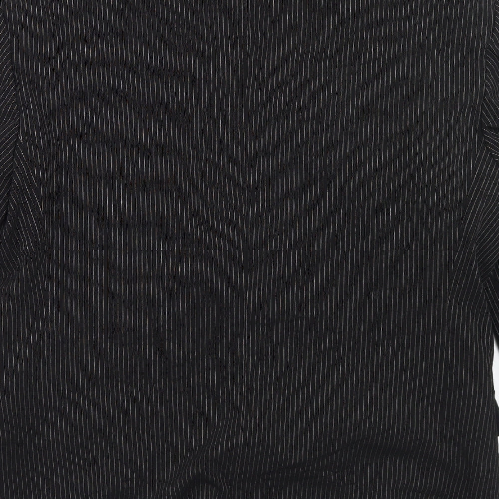 Willson Mens Black Striped Polyester Jacket Blazer Size 38