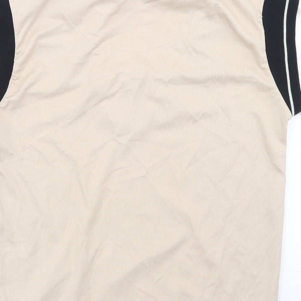 Gallery Womens Beige Viscose Basic Tank Size XS Crew Neck - T Shirt Underlayer