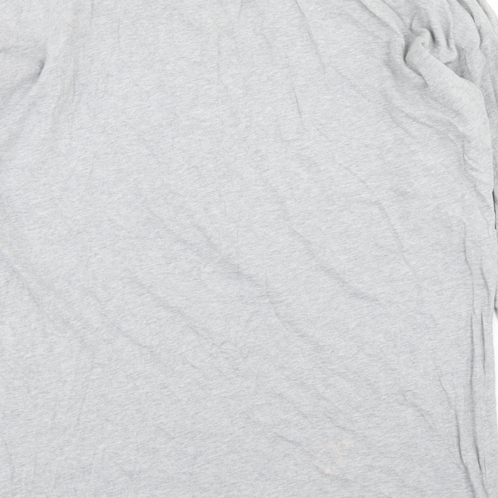 Marks and Spencer Womens Grey Cotton Basic T-Shirt Size 14 Crew Neck - Mickey Mouse