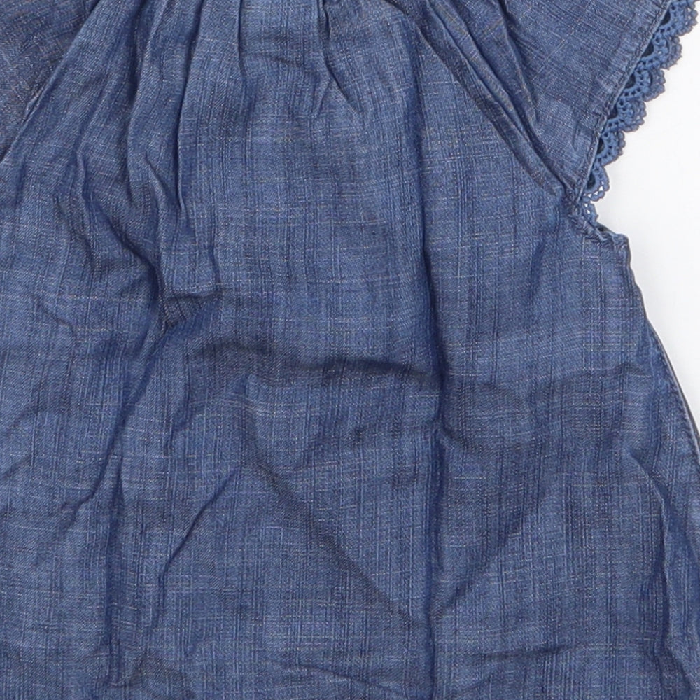 NEXT Girls Blue Modal A-Line Size 3-6 Months Round Neck Pullover