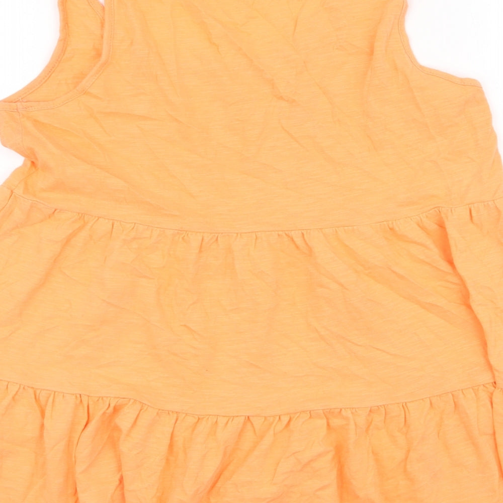 F&F Womens Orange Polyester Camisole Tank Size 6 Round Neck - Peplum