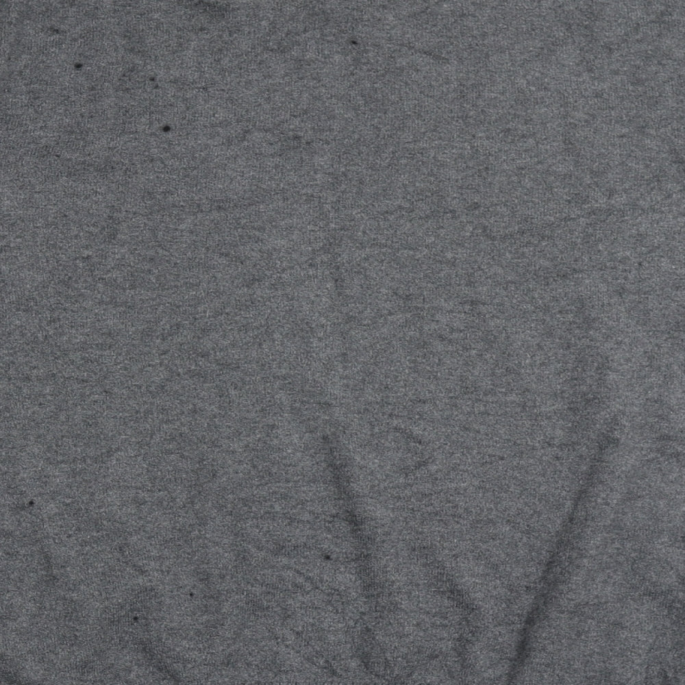 Gap Mens Grey V-Neck Cotton Pullover Jumper Size L