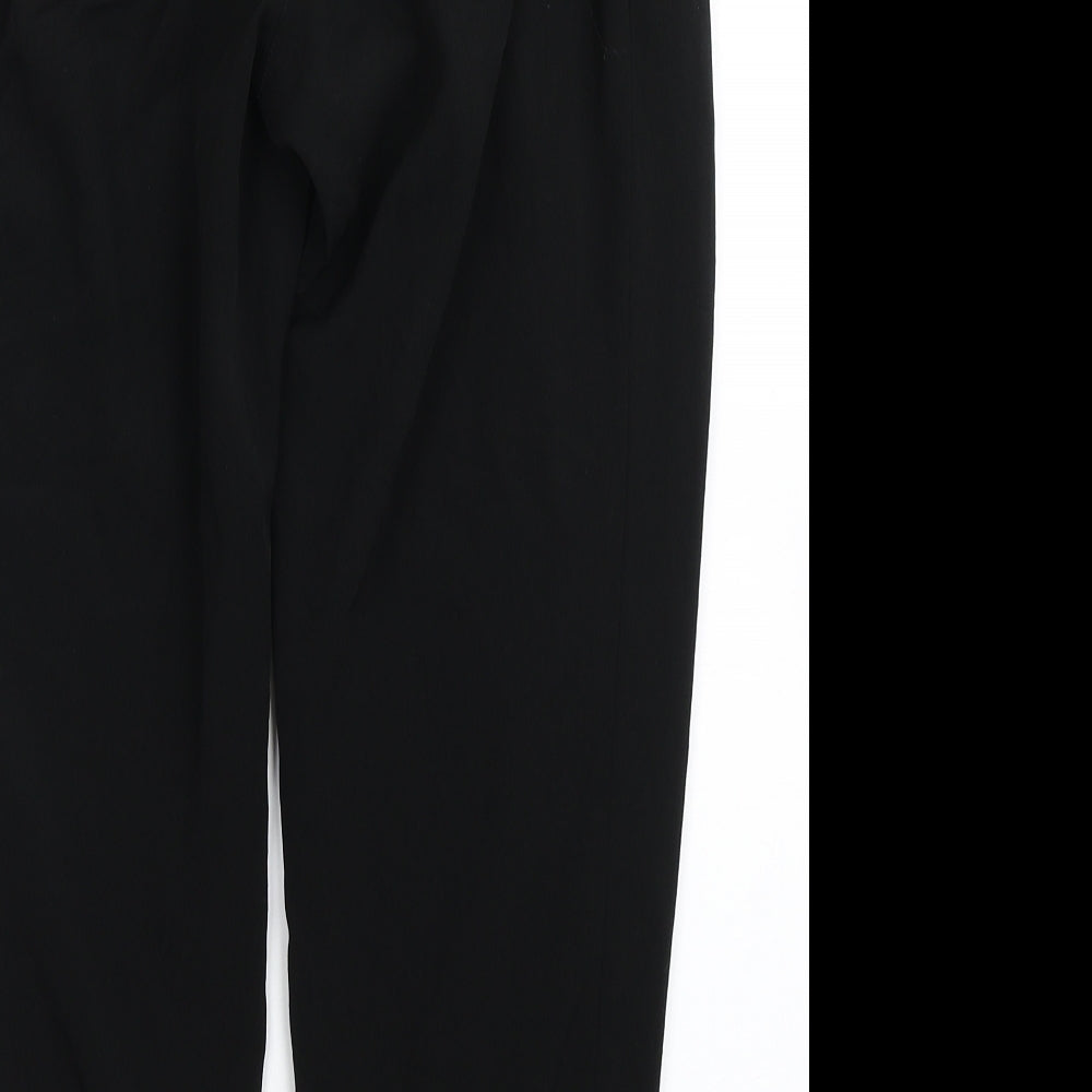 Topshop Womens Black Polyester Trousers Size 10 L24 in Regular