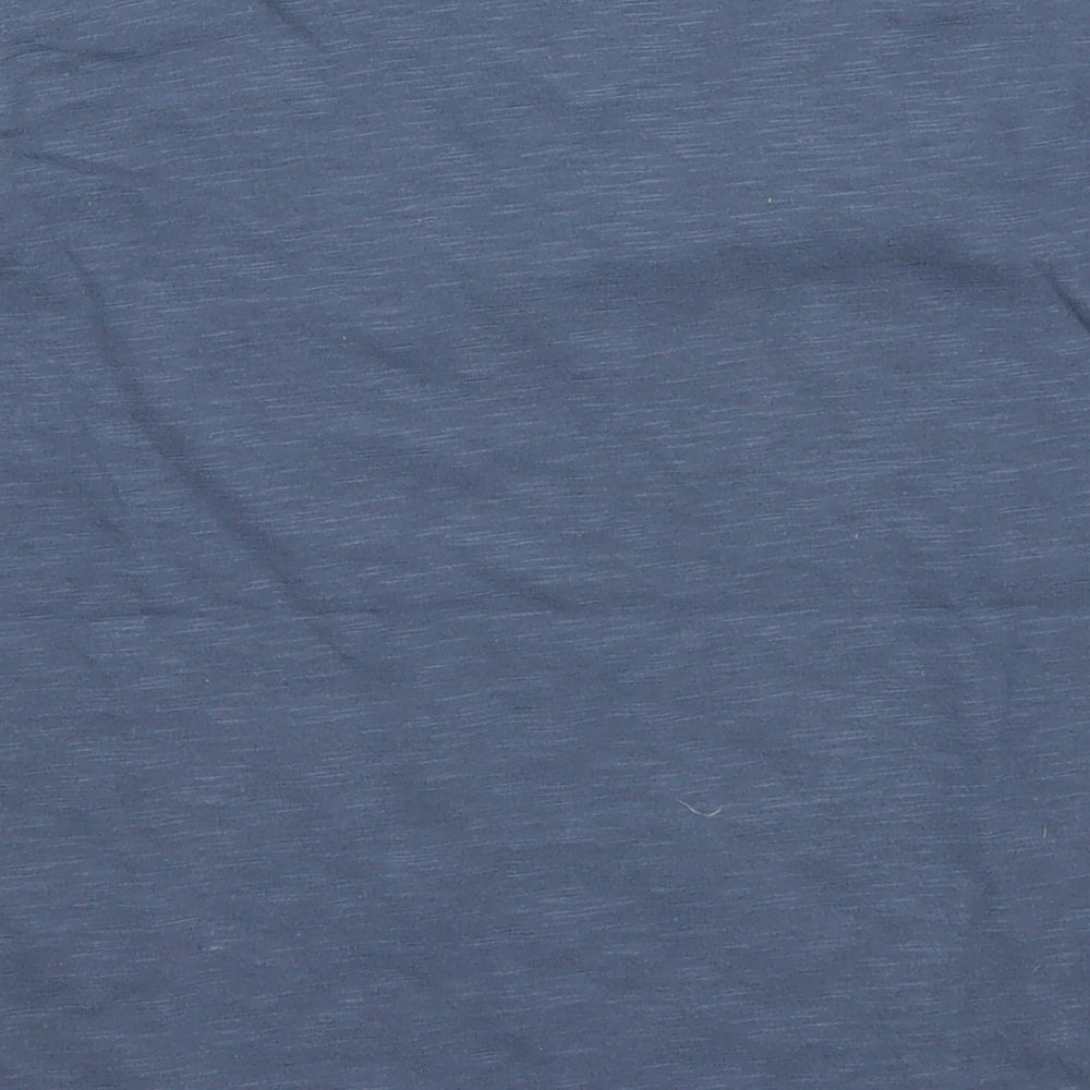 Next Boys Blue Cotton Basic T-Shirt Size 5 Years V-Neck Pullover