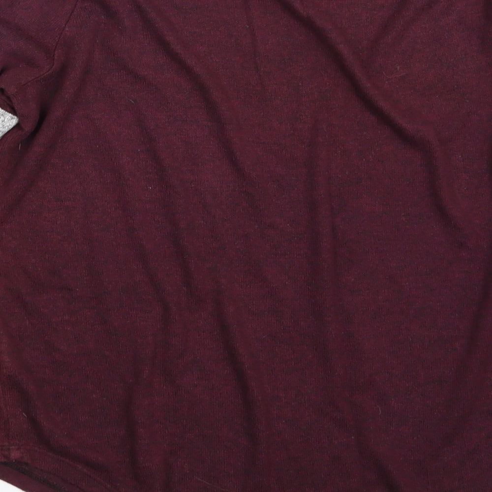 SO Womens Purple Rayon Pullover Sweatshirt Size XS
