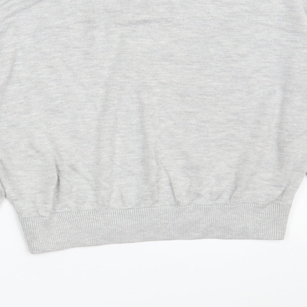 H&M Womens Grey Acrylic Pullover Sweatshirt Size XS - Cropped