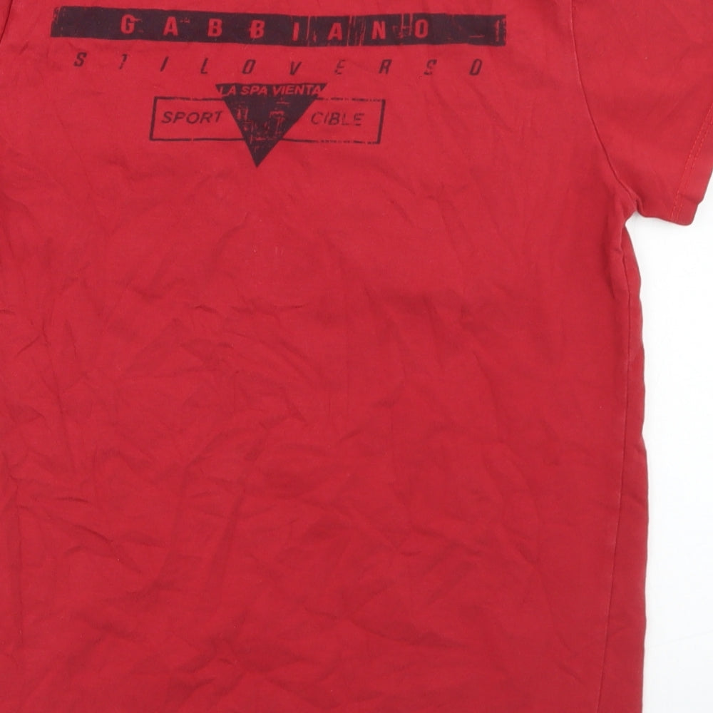Wi&Magico Boys Red Cotton Basic T-Shirt Size 12-13 Years Collared