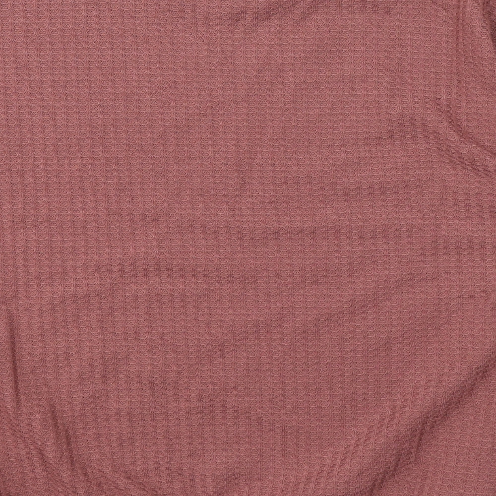 SheIn Womens Red Round Neck Polyester Pullover Jumper Size S