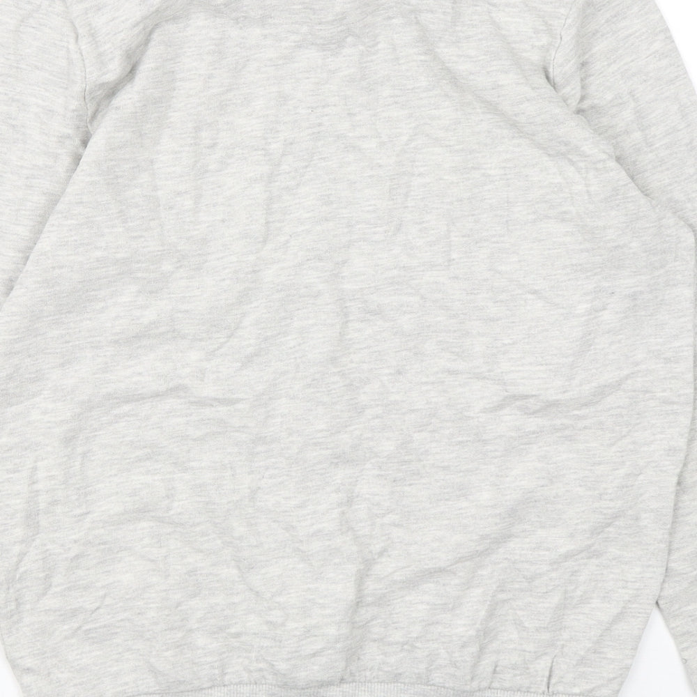 F&F Girls Grey Cotton Pullover Sweatshirt Size 11-12 Years Pullover