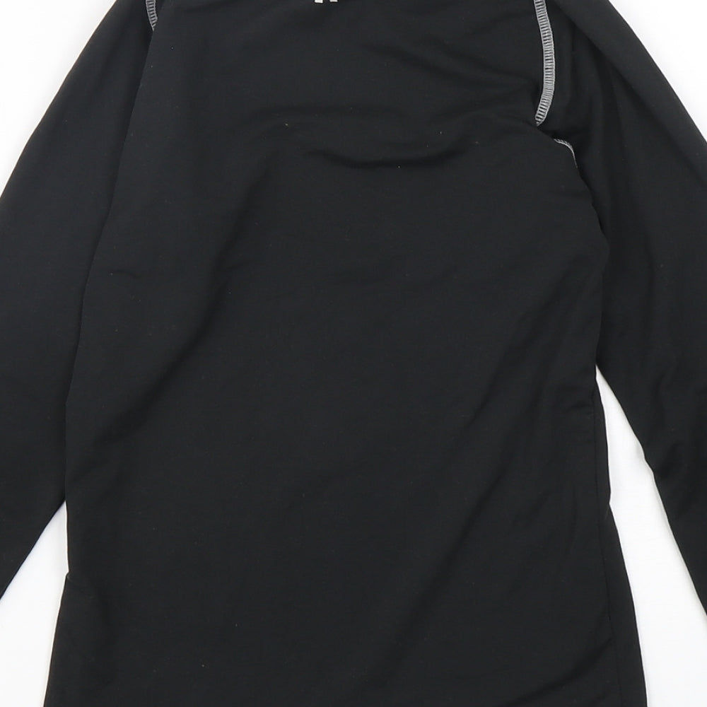 Kipsta Boys Black Polyester Basic T-Shirt Size 12 Years Halter Pullover
