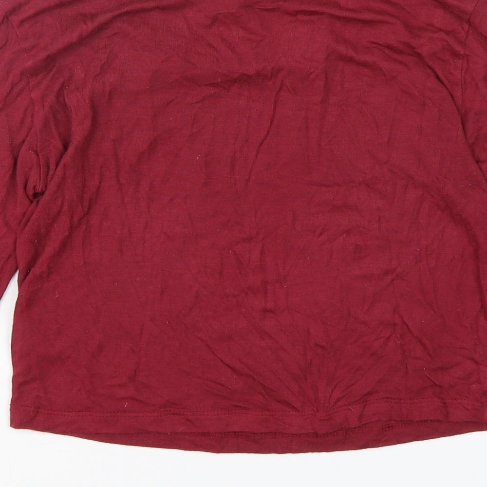 Forever 21 Womens Red Modal Basic T-Shirt Size S Round Neck