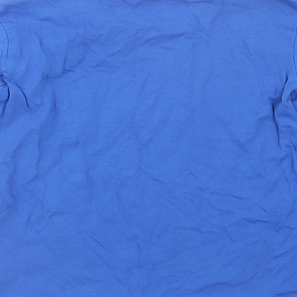 Dunnes Stores Boys Blue Cotton Basic T-Shirt Size 5 Years Crew Neck Pullover